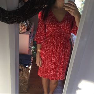 Red patterned bohemian Gap dress